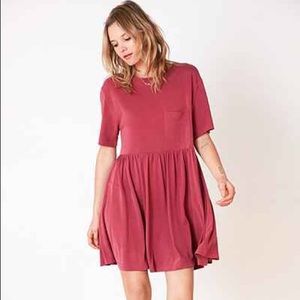 Silence + Noise Cupro babydoll dress